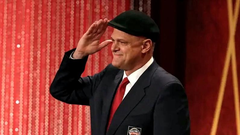 Oscar Schmidt em cerimônia do Hall da Fama do Basquete (Foto: Acervo pessoal)