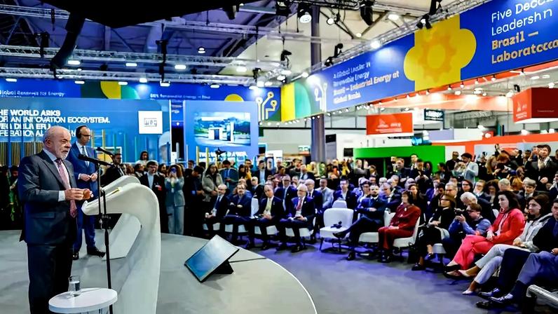 O presidente Lula na abertura do Pavilhão Brasil da Hannover Messe 2026 (Agência Brasil)