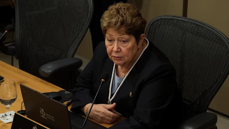 A desembargadora Eva do Amaral Coelho em sessão da 3ª Turma de Direito Penal do TJPA (Tribunal de Justiça do Pará/Reprodução)
