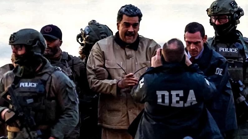 Nicolás Maduro é levado para audiência em Tribunal Federal dos EUA, em janeiro | Reprodução/Reuters