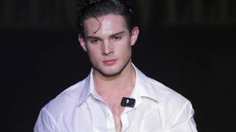 Braden "Clavicular" Peters walks the runway during the Elena Velez Ready to Wear Fall/Winter 2026-2027 fashion show on Feb. 12, 2026 in NY.