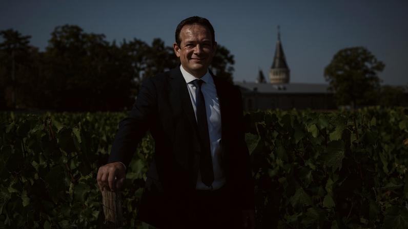 Clément Pierlot in the vineyards.
