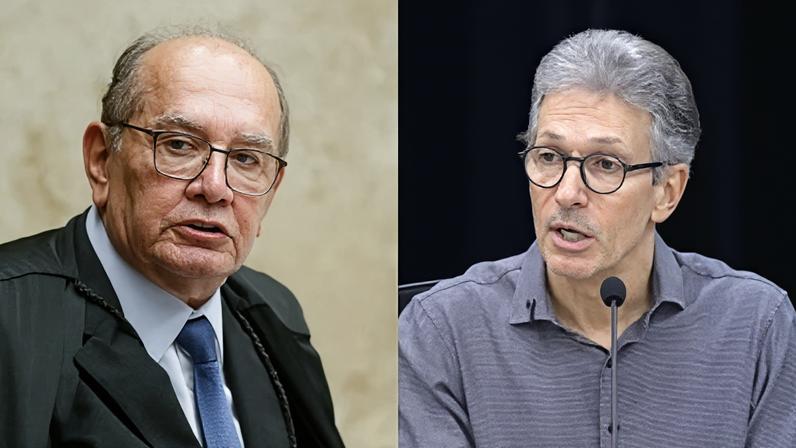 O Decano do STF ministro Gilmar Mendes e o ex-governador de Minas Gerais, Romeu Zema