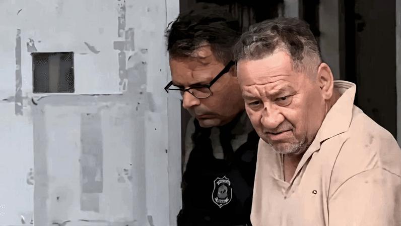 Polícia prende Demóstenes Dias de Macedo, de 64 anos, acusado de atropelar quatro crianças e matar duas em Diadema, na Grande SP | Foto: Reprodução/SBT Notícias - 05.04.2026