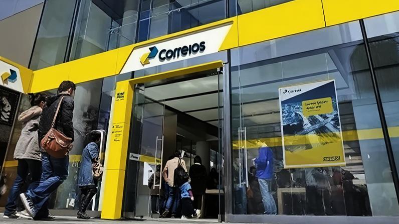 Fachada de agência dos Correios