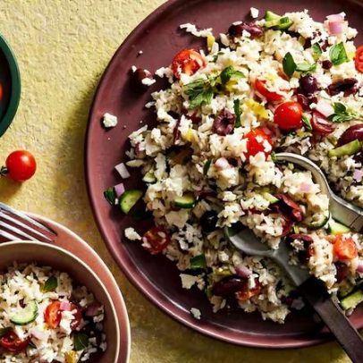 Receita de salada de arroz grega ganha destaque