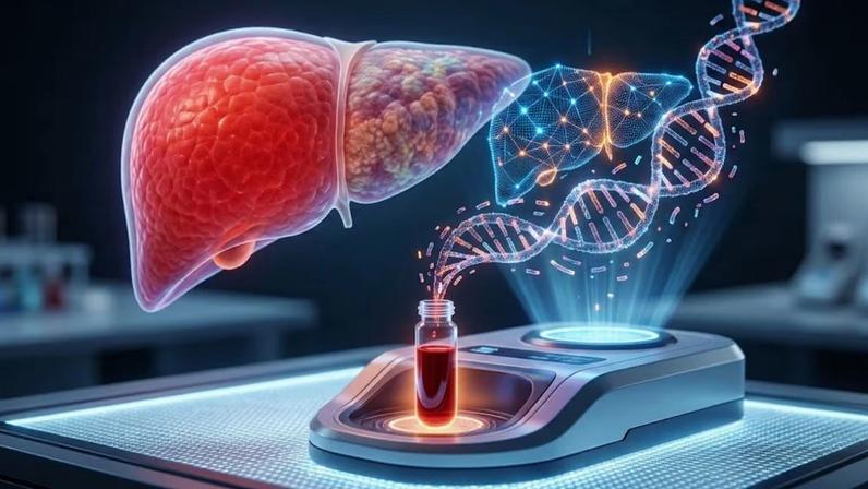 Inteligência artificial analisa DNA livre de células no sangue. (Foto: Fala Ciência via Gemini)