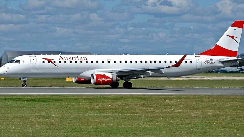 Modelo Embraer da Austrian Airlines: "bee strike"