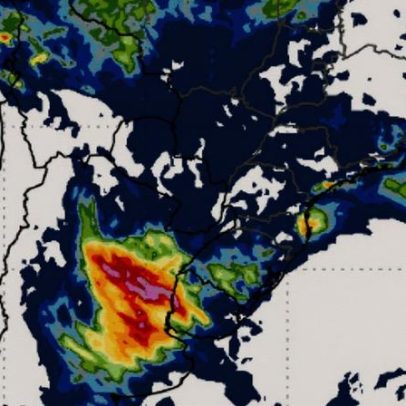 Ciclone extratropical na fronteira com o Uruguai traz chuva ao Sul e SP