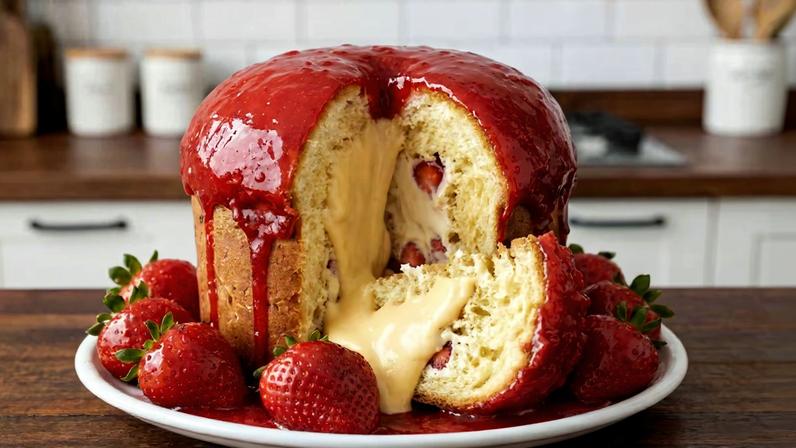 Receita completa de panetone de morango com brilho é divulgada