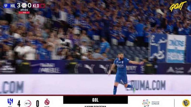 Al Hilal - Al Kholood 4 - 0 | GOL - Karim Benzema