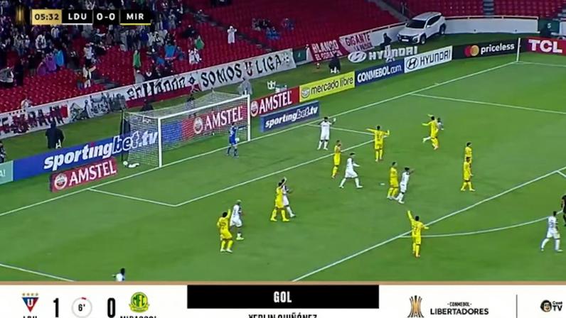 Mirassol sofre gol cedo contra a LDU em jogo na altitude