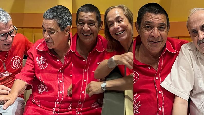 O cantor convidou amigos para sua tradicional comemoração em homenagem a São Jorge