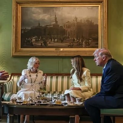 Trump e Rei Charles III tomam chá na Casa Branca