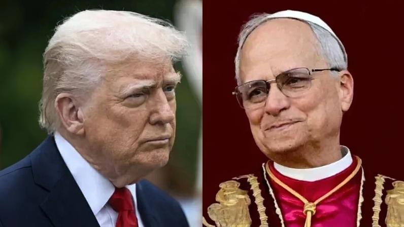 Donald Trump e o Papa Leão XIV (Foto: Reprodução)
