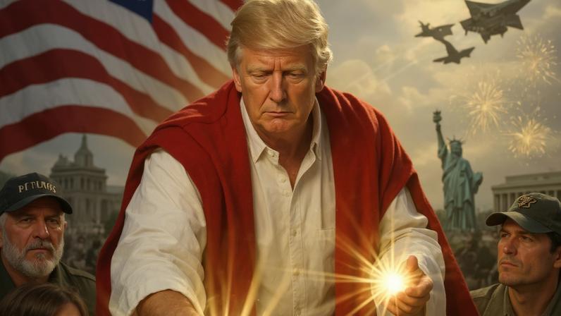 Messiânico: Trump como Cristo em imagem criada por IA
