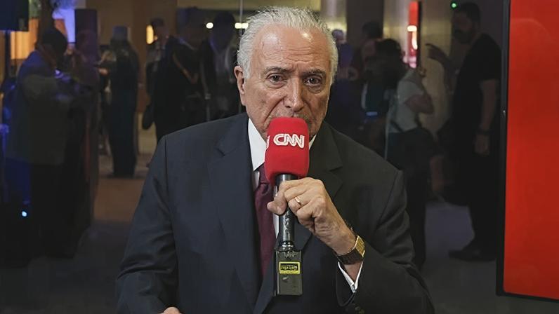 O ex-presidente Michel Temer em entrevista à CNN Brasil