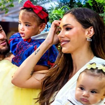 Neymar e Bruna Biancardi comemoram nove meses da filha Mel