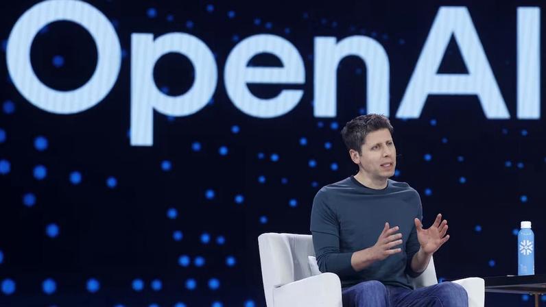 Sam Altman, da OpenAI: mesmo excluindo o aporte recorde da OpenAI, o trimestre teria registrado US$ 104 bilhões em investimentos (Foto: Bloomberg)
