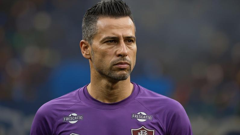 Fábio em ação na partida entre Cruzeiro e Fluminense, em partida pelo Brasileirão (Foto: Lucas Merçon/Fluminense)