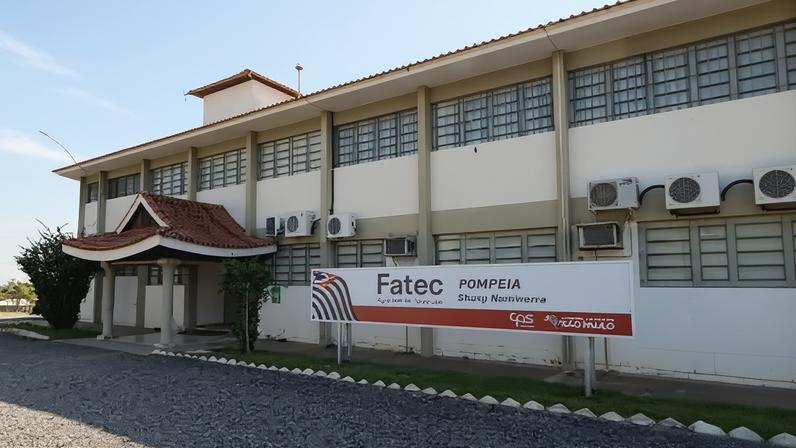 Fachada da Fatec em Pompeia (SP)