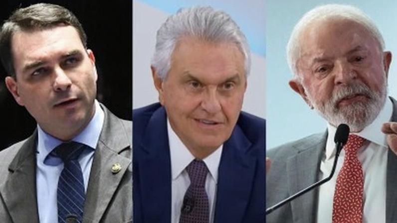 Flávio Bolsonaro, Ronaldo Caiado e Lula