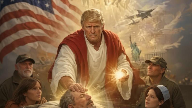 Foto gerada por IA publicada por Trump