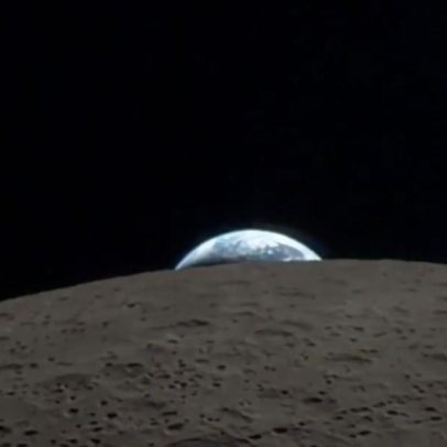 Astronauta da Artemis 2 registra pôr da Terra em vídeo