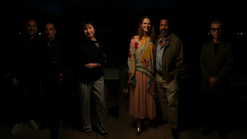 Fabrizio Cardinali, CEO of Etro with Robert Triefus, CEO of Stone Island; Sandra Choi, creative director of Jimmy Choo; JJ Martin, founder of La Double J with Edward Buchanan, founder and creative director of Sansovino 6 and fashion director of The Perfect Magazine; and Drew Elliott, chief brand officer of Kiko Milano.