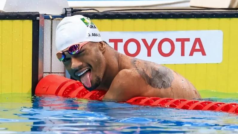 Gabrielzinho conquista seu terceiro tricampeonato no Mundial de natação paralímpica (Foto: Marcelo Zambrana/CPB)