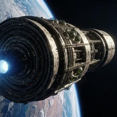 Nave de 58 km com fazendas e cúpula de gravidade zero segue rumo a outra estrela