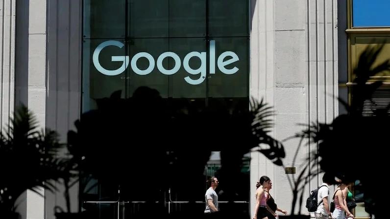 NEW YORK, NEW YORK - JULY 04: People walk near the Google offices on July 04, 2022 in New York City. Google announced on Friday it will eliminate location history entries if it identifies an abortion center.