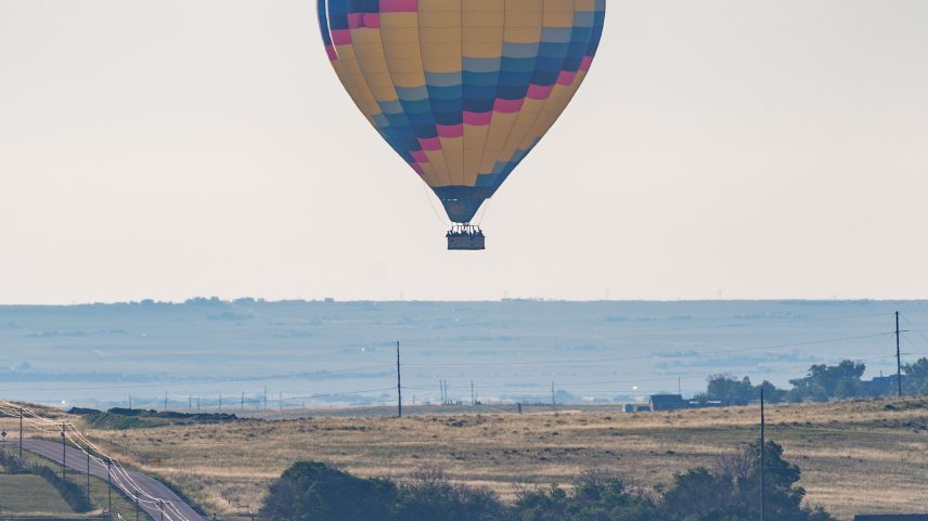 Hot Air Ballon landing in a public area