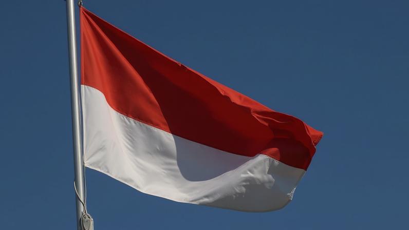 A bandeira da Indonésia