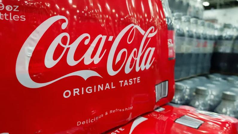 SAN DIEGO, CALIFORNIA - APRIL 27: Cases of Coca-Cola soda are displayed at a Costco Wholesale store on April 27, 2025 in San Diego, California. (Photo by Kevin Carter/Getty Images)