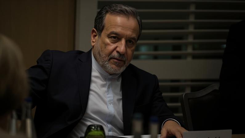 O Ministro das Relações Exteriores do Irã, Abbas Aragchi, participa de uma reunião com os Ministros das Relações Exteriores da Alemanha, Grã-Bretanha, França e o Alto Representante da UE em 20 de junho de 2025 em Genebra, Suíça