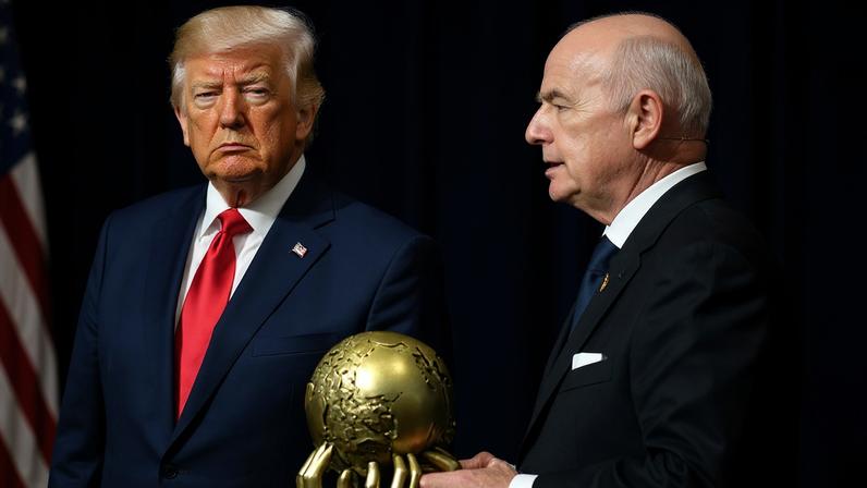 Presidente americano recebeu o prêmio da Fifa durante o sorteio dos grupos da Copa, no fim de 2025.