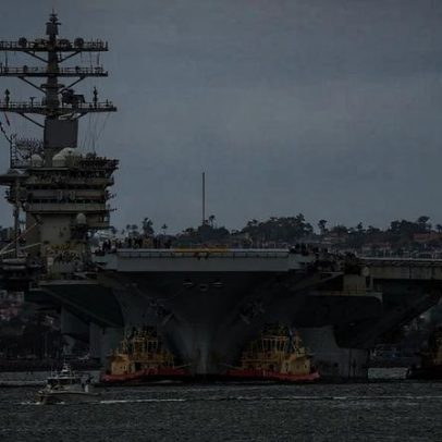 Porta-aviões USS Nimitz chega ao Rio para manobras militares