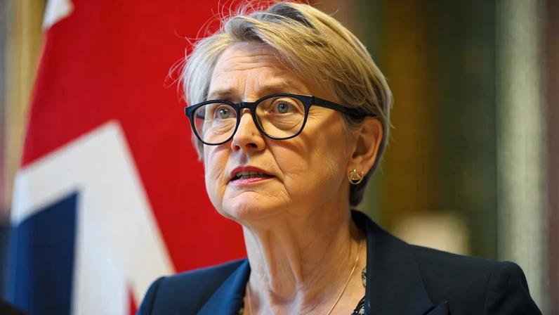 A Secretária de Relações Exteriores Britânica, Yvette Cooper • Leon Neal/Getty Images