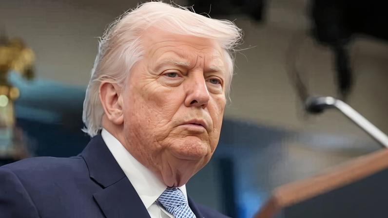 O presidente dos EUA, Donald Trump, durante coletiva de imprensa na Casa Branca nesta segunda-feira (6)