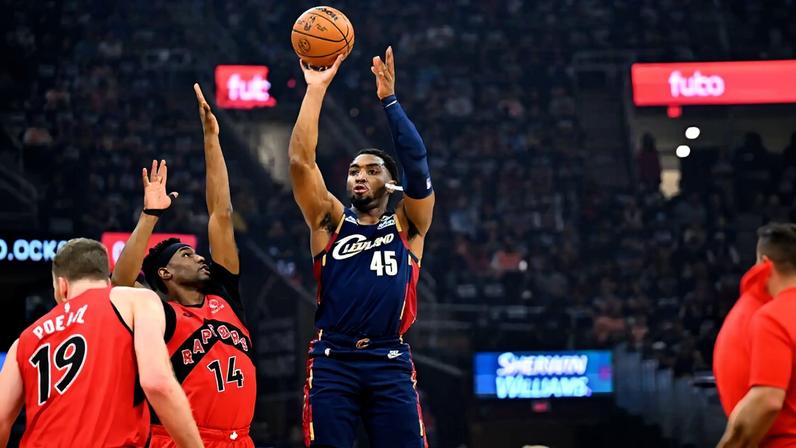 The Raptors kept the game close for two quarters. But Donovan Mitchell, James Harden and Max Strus helped the Cavs blow the game open in the third.