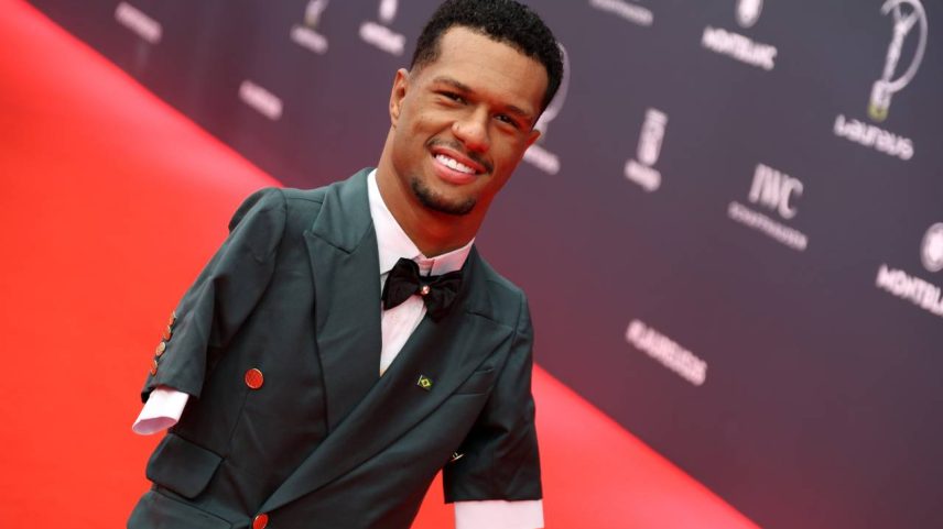 Gabriel Araújo no tapete vermelho do Prêmio Laureus