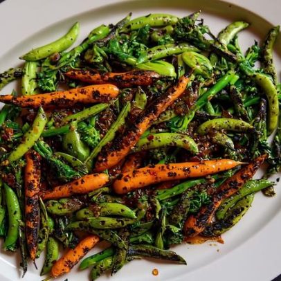 Receita de legumes grelhados com caramelo de molho de peixe