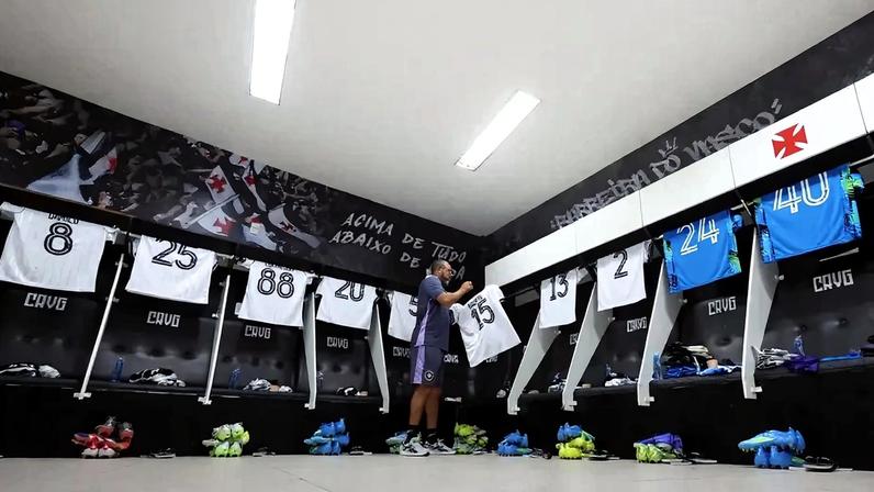 Vestiário do Botafogo em São Januário (Foto: Vítor Silva/Botafogo)