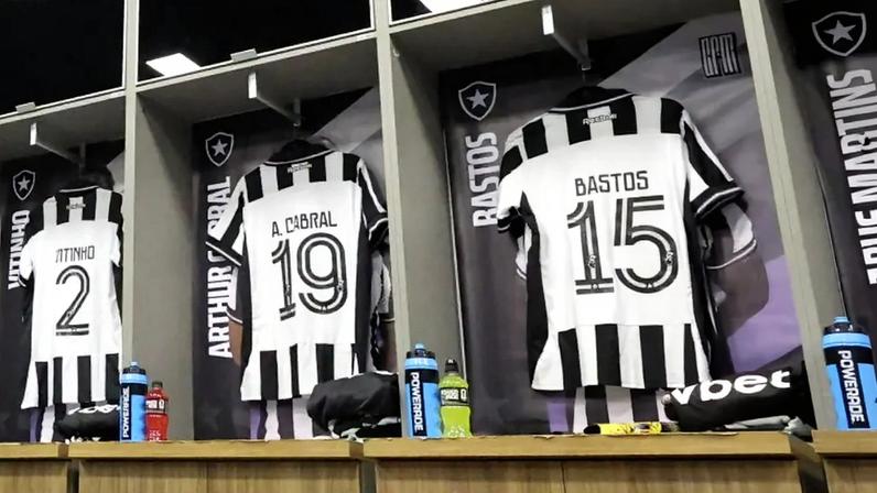 Vestiário do Botafogo no Nilton Santos (Foto: Vítor Silva/Botafogo)
