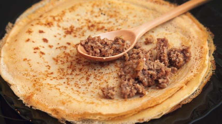 Como fazer panqueca low carb com carne moída