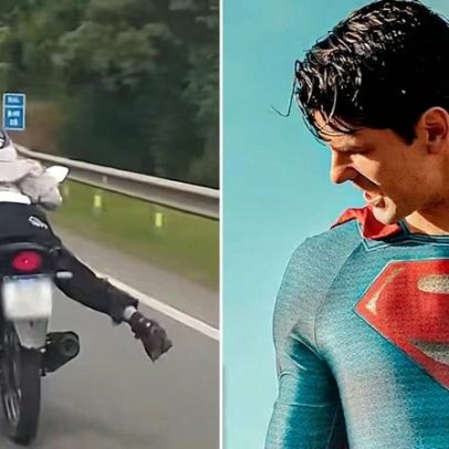 Motoqueiro em manobra de 'Superman' não percebe PRF e recebe três multas gravíssimas