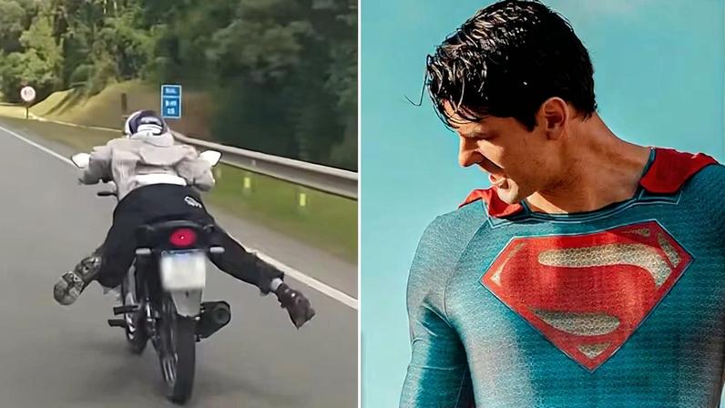 Manobra Superman rende mais de R$ 4.000 em multas a 'motoqueiro trapalhão' em Santa Catarina