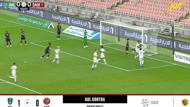 Al Ahli SC vence Damac por 1 a 0 com gol contra de Dhari Anazi