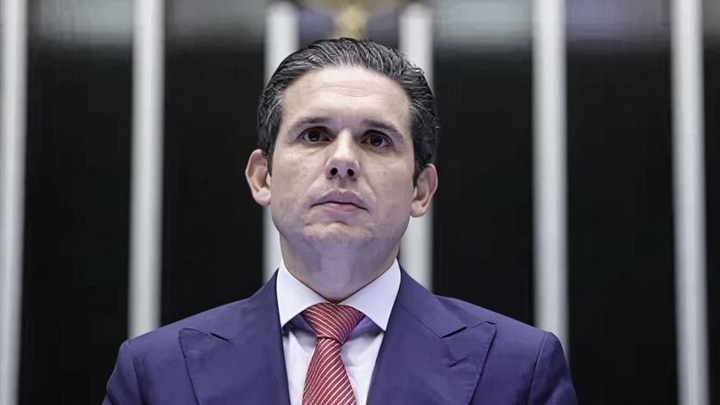 O presidente da Câmara dos Deputados, Hugo Motta (Republicanos-PB), no plenário da Casa